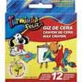 Giz de Cera Turminha Feliz 12 Cores 1 Emb. c/ 6 Un. - Turmin